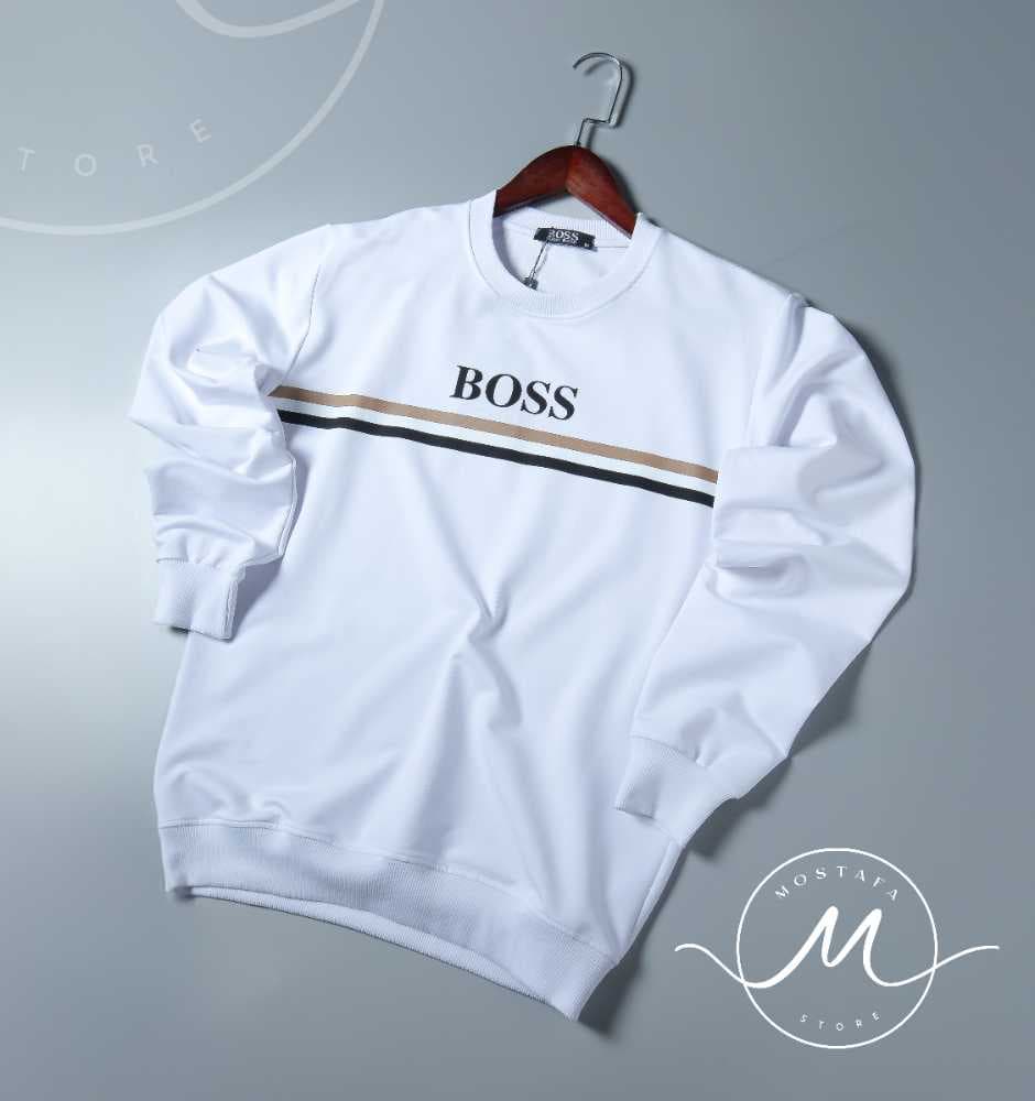 Boss ابيض مخطط